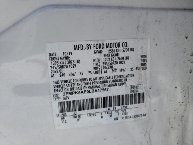 Photo 11 VIN: 2FMPK4AP0LBA17567 - FORD EDGE ST 