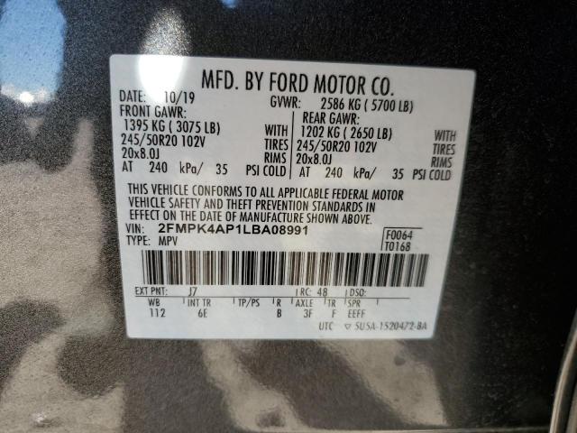 Photo 12 VIN: 2FMPK4AP1LBA08991 - FORD EDGE 