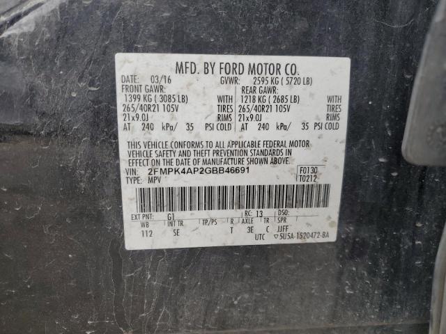 Photo 12 VIN: 2FMPK4AP2GBB46691 - FORD EDGE 