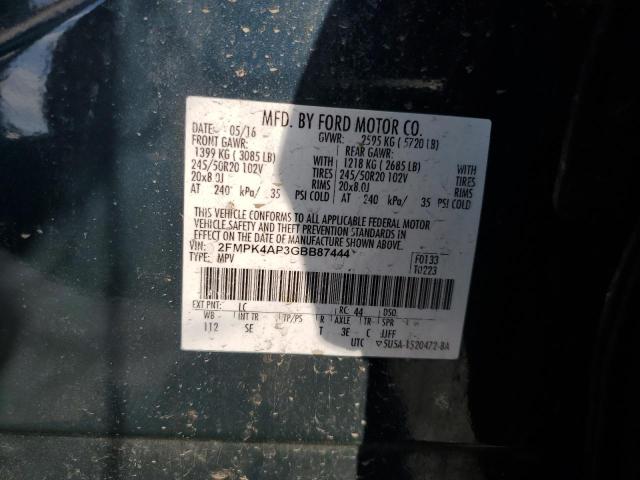 Photo 11 VIN: 2FMPK4AP3GBB87444 - FORD EDGE 