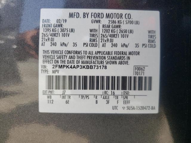 Photo 11 VIN: 2FMPK4AP3KBB73178 - FORD EDGE 