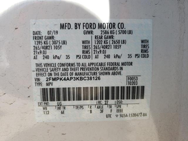 Photo 13 VIN: 2FMPK4AP3KBC38126 - FORD EDGE 