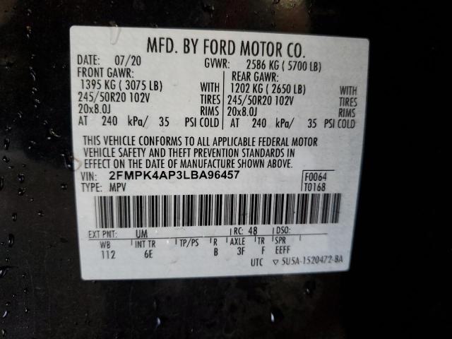 Photo 12 VIN: 2FMPK4AP3LBA96457 - FORD EDGE ST 