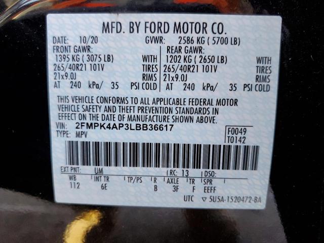 Photo 9 VIN: 2FMPK4AP3LBB36617 - FORD EDGE ST 