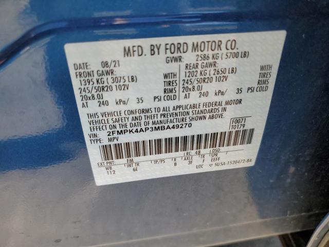 Photo 9 VIN: 2FMPK4AP3MBA49270 - FORD EDGE ST 