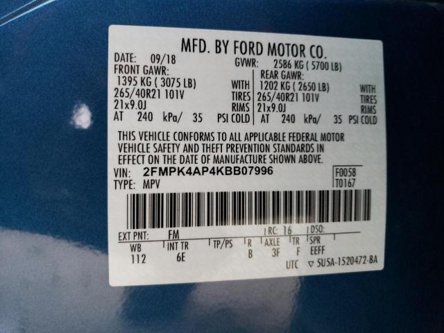 Photo 12 VIN: 2FMPK4AP4KBB07996 - FORD EDGE 