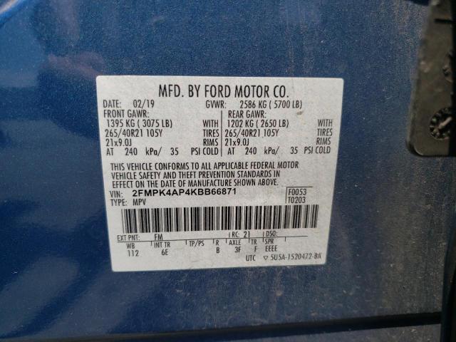 Photo 12 VIN: 2FMPK4AP4KBB66871 - FORD EDGE 