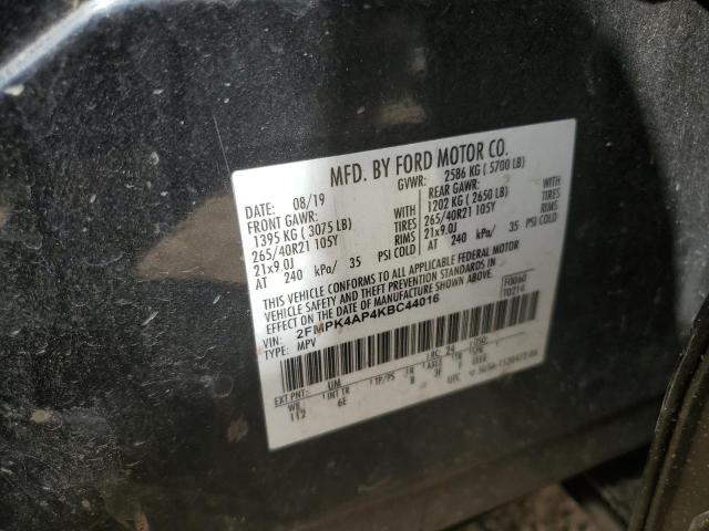 Photo 11 VIN: 2FMPK4AP4KBC44016 - FORD EDGE 