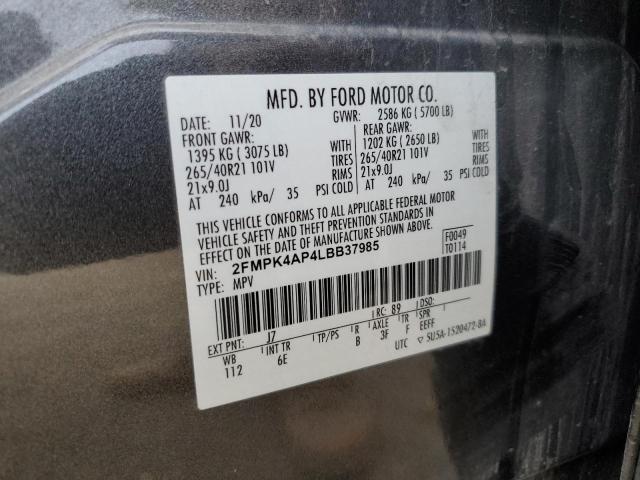 Photo 12 VIN: 2FMPK4AP4LBB37985 - FORD EDGE ST 