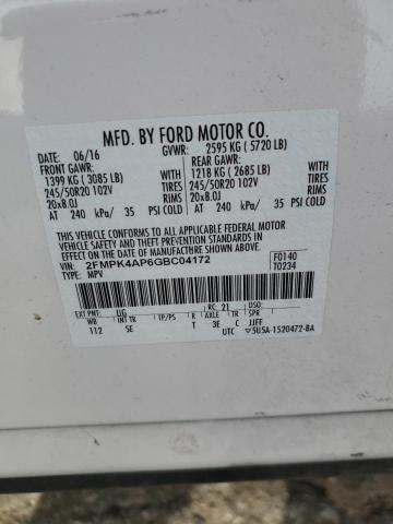 Photo 11 VIN: 2FMPK4AP6GBC04172 - FORD EDGE 