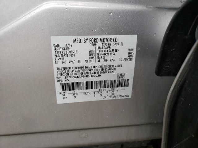 Photo 9 VIN: 2FMPK4AP6HBB09029 - FORD EDGE SPORT 