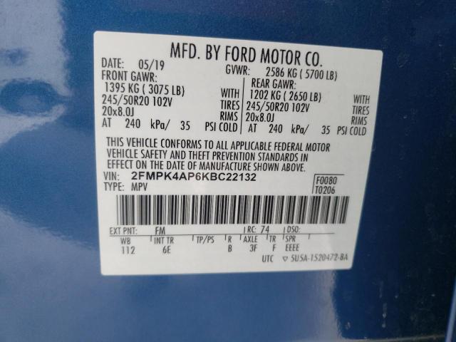 Photo 13 VIN: 2FMPK4AP6KBC22132 - FORD EDGE 