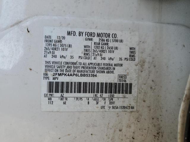 Photo 12 VIN: 2FMPK4AP6LBB53394 - FORD EDGE 