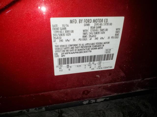 Photo 12 VIN: 2FMPK4AP8GBC65779 - FORD EDGE SPORT 