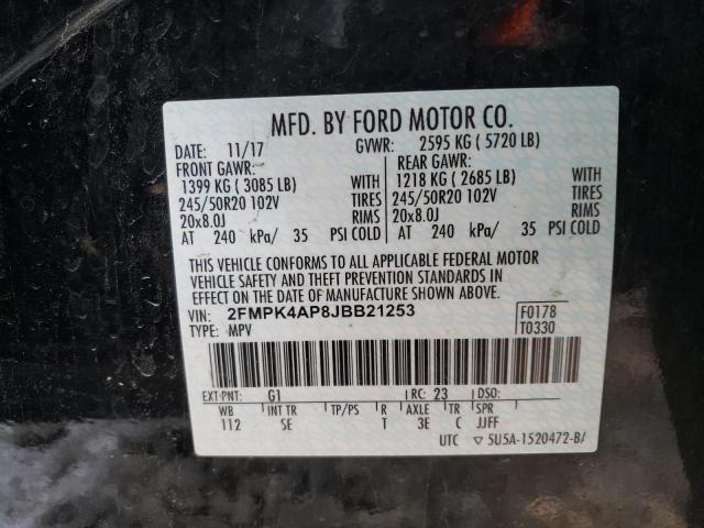 Photo 12 VIN: 2FMPK4AP8JBB21253 - FORD EDGE SPORT 