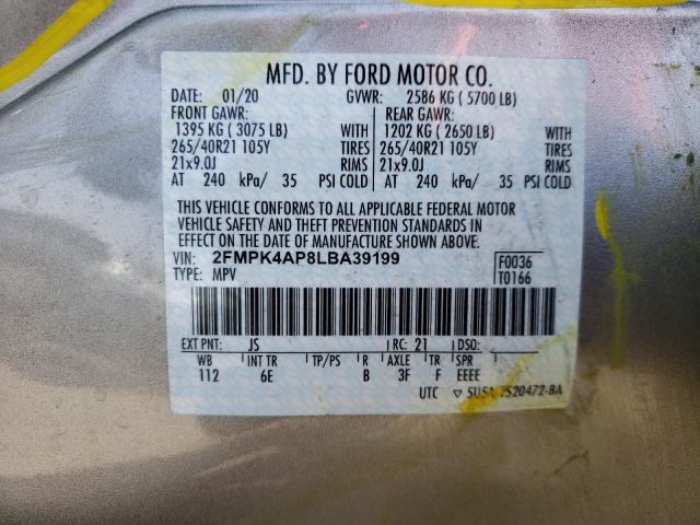 Photo 9 VIN: 2FMPK4AP8LBA39199 - FORD EDGE ST 