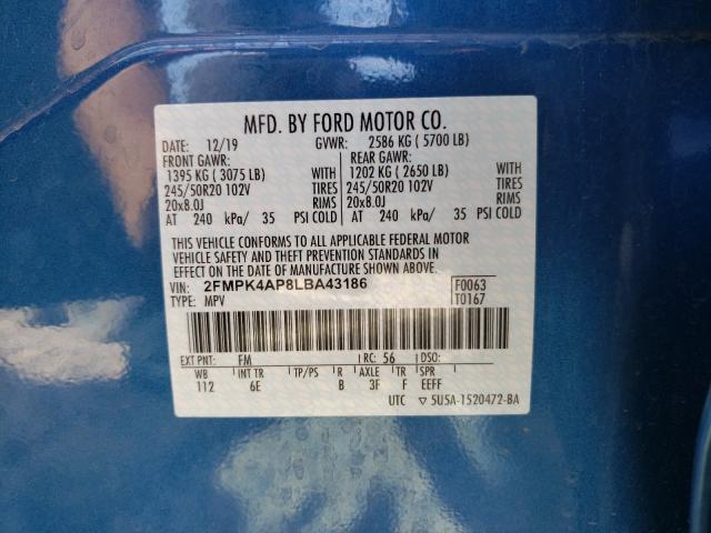 Photo 9 VIN: 2FMPK4AP8LBA43186 - FORD EDGE 