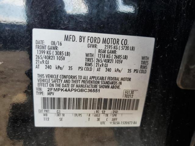 Photo 12 VIN: 2FMPK4AP9GBC36551 - FORD EDGE 