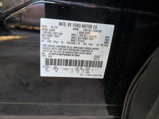 Photo 9 VIN: 2FMPK4AP9KBC47980 - FORD EDGE 