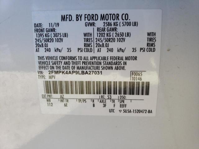 Photo 11 VIN: 2FMPK4AP9LBA27031 - FORD EDGE ST 