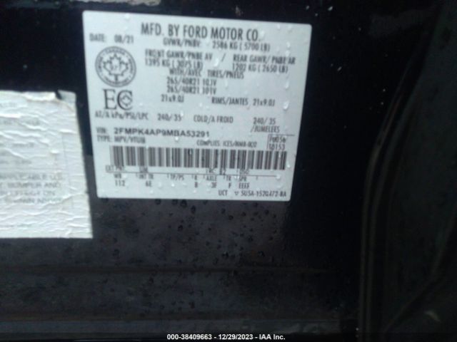 Photo 8 VIN: 2FMPK4AP9MBA53291 - FORD EDGE 