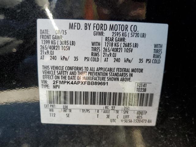 Photo 11 VIN: 2FMPK4APXFBB89691 - FORD EDGE 