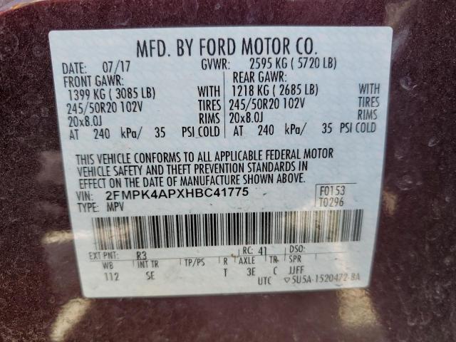 Photo 13 VIN: 2FMPK4APXHBC41775 - FORD EDGE 