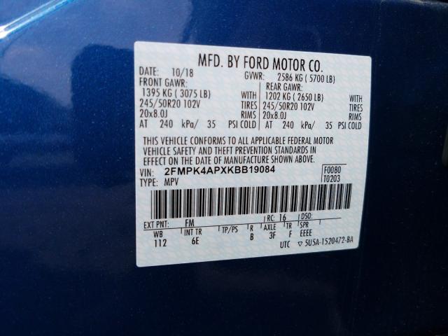 Photo 9 VIN: 2FMPK4APXKBB19084 - FORD EDGE ST 