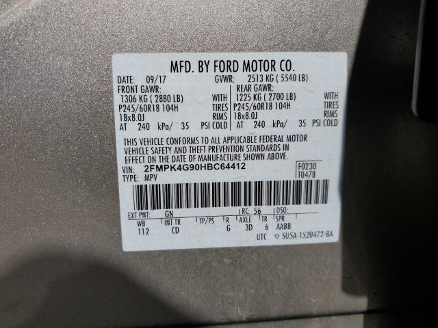 Photo 12 VIN: 2FMPK4G90HBC64412 - FORD EDGE 