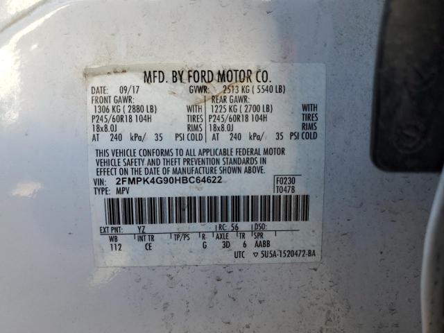 Photo 9 VIN: 2FMPK4G90HBC64622 - FORD EDGE SE 