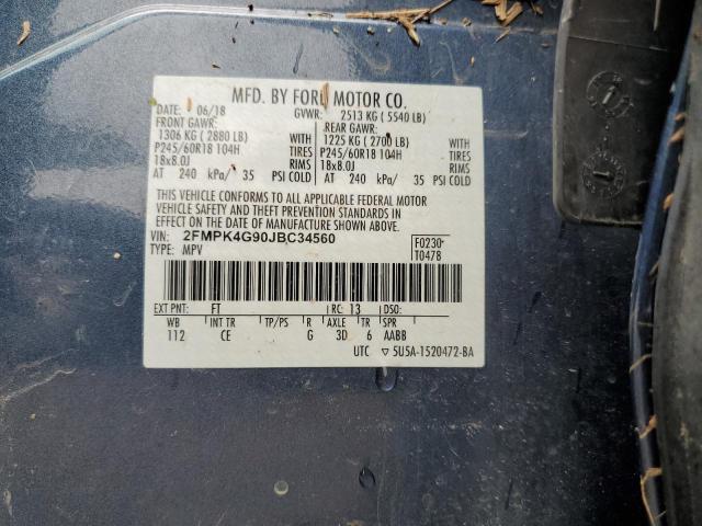 Photo 12 VIN: 2FMPK4G90JBC34560 - FORD EDGE SE 