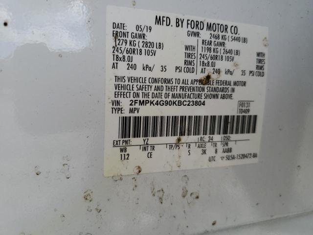 Photo 12 VIN: 2FMPK4G90KBC23804 - FORD EDGE SE 