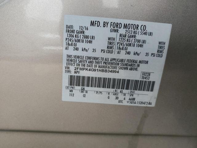 Photo 13 VIN: 2FMPK4G91HBB34994 - FORD EDGE 