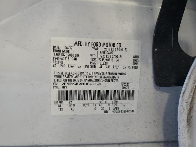 Photo 12 VIN: 2FMPK4G91HBC25280 - FORD EDGE 