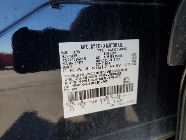 Photo 11 VIN: 2FMPK4G91KBB17765 - FORD EDGE SE 