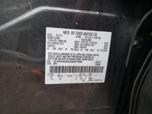 Photo 12 VIN: 2FMPK4G92GBB77058 - FORD EDGE 