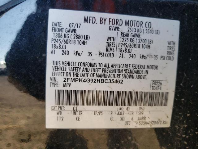 Photo 11 VIN: 2FMPK4G92HBC35462 - FORD EDGE SE 