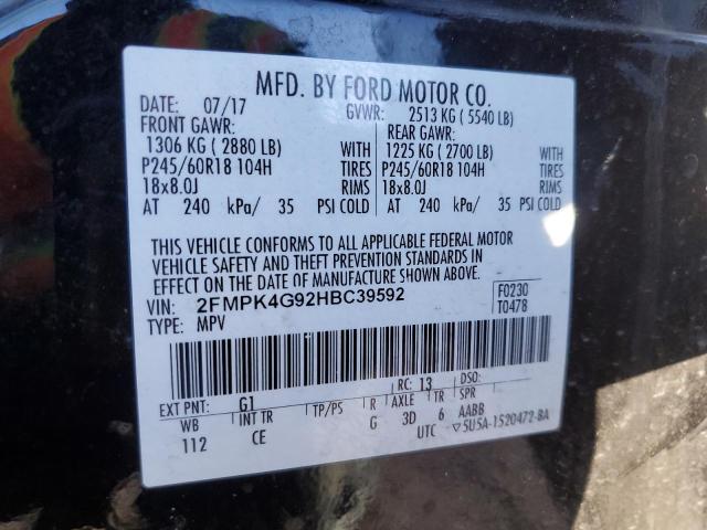 Photo 12 VIN: 2FMPK4G92HBC39592 - FORD EDGE 