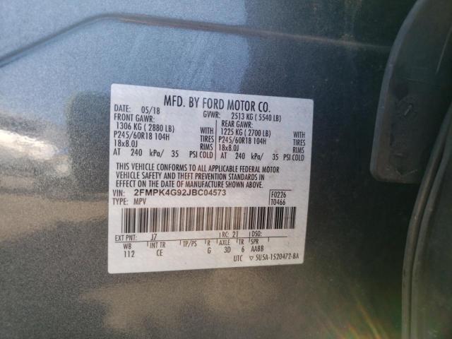 Photo 12 VIN: 2FMPK4G92JBC04573 - FORD EDGE 