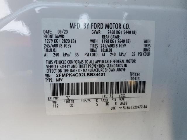 Photo 13 VIN: 2FMPK4G92LBB34401 - FORD EDGE SE 