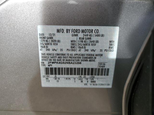 Photo 9 VIN: 2FMPK4G92NBA23298 - FORD EDGE SE 