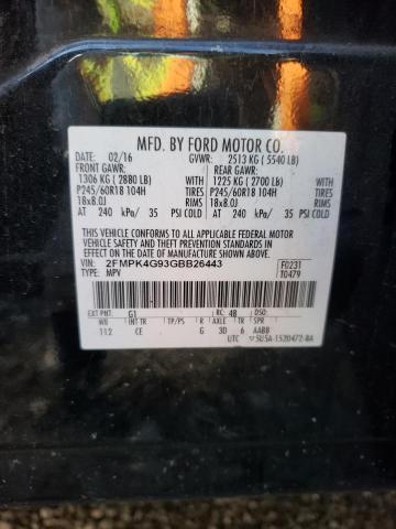 Photo 11 VIN: 2FMPK4G93GBB26443 - FORD EDGE SE 