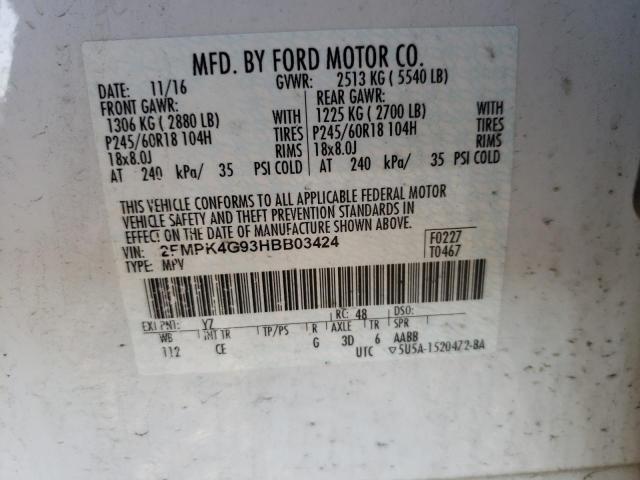 Photo 12 VIN: 2FMPK4G93HBB03424 - FORD EDGE 