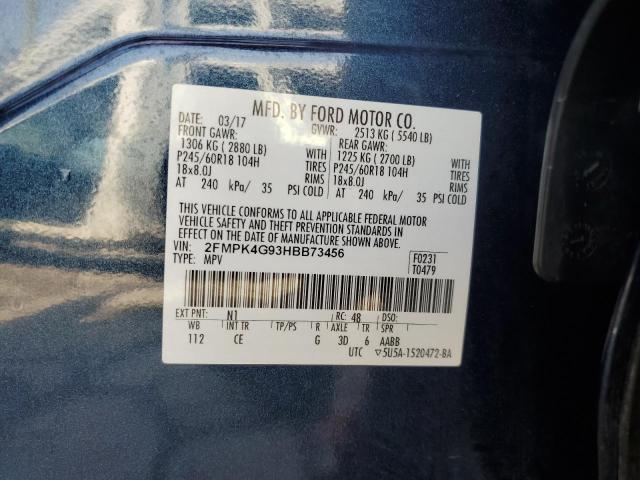 Photo 12 VIN: 2FMPK4G93HBB73456 - FORD EDGE SE 