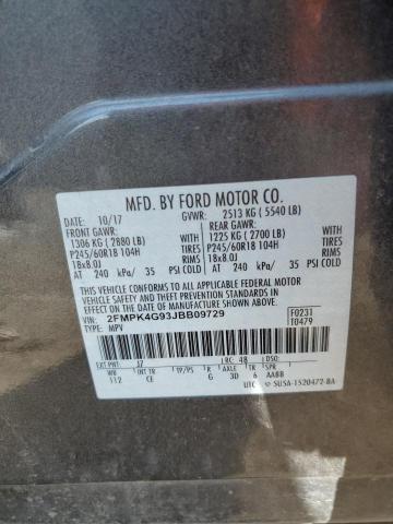 Photo 12 VIN: 2FMPK4G93JBB09729 - FORD EDGE SE 