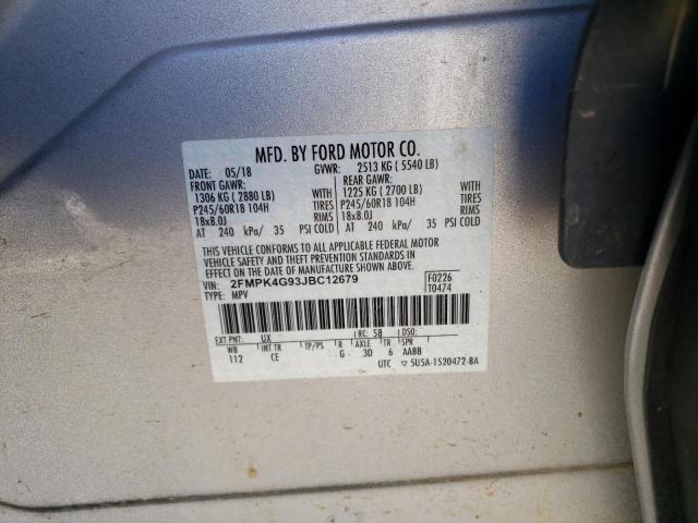 Photo 11 VIN: 2FMPK4G93JBC12679 - FORD EDGE 