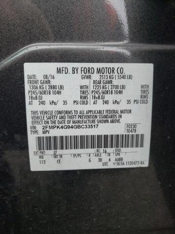 Photo 12 VIN: 2FMPK4G94GBC33517 - FORD EDGE 