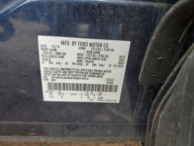 Photo 12 VIN: 2FMPK4G94HBB01813 - FORD EDGE SE 