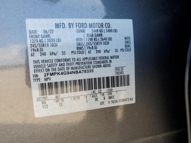 Photo 12 VIN: 2FMPK4G94NBA78335 - FORD EDGE SE 