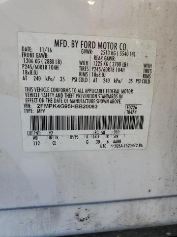 Photo 12 VIN: 2FMPK4G95HBB20063 - FORD EDGE SE 